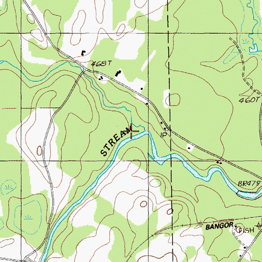 Topographic Map of Bog Brook, ME