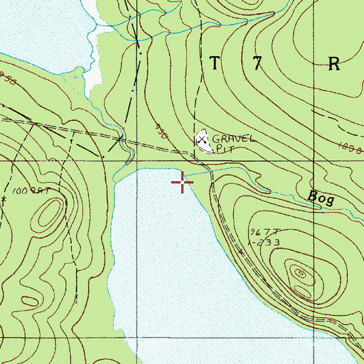 Topographic Map of Bog Brook, ME