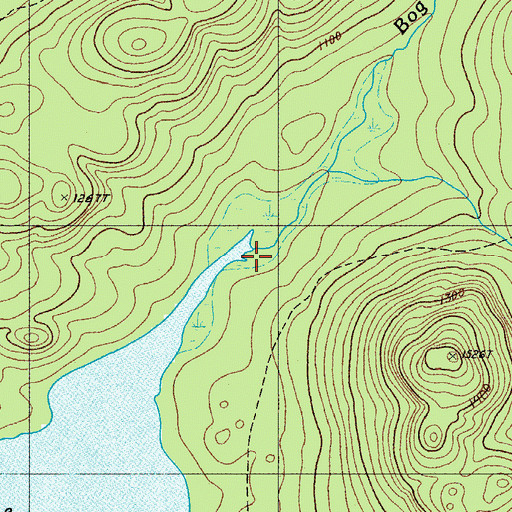 Topographic Map of Bog Brook, ME