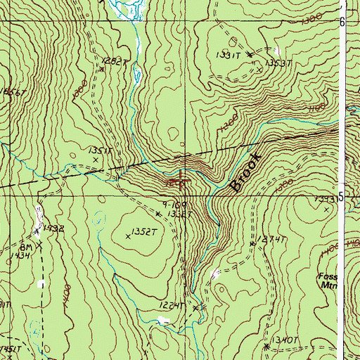 Topographic Map of Bog Brook, ME