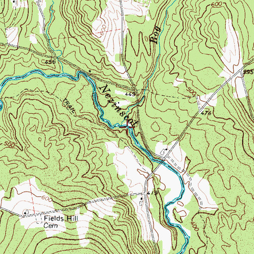 Topographic Map of Bog Brook, ME