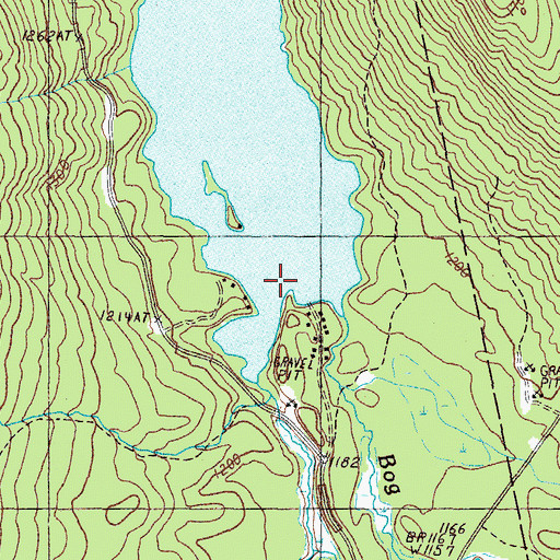 Topographic Map of Bog Brook, ME