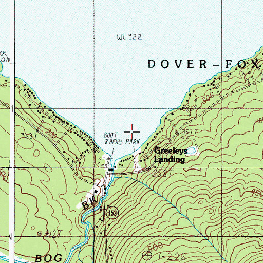 Topographic Map of Bog Brook, ME