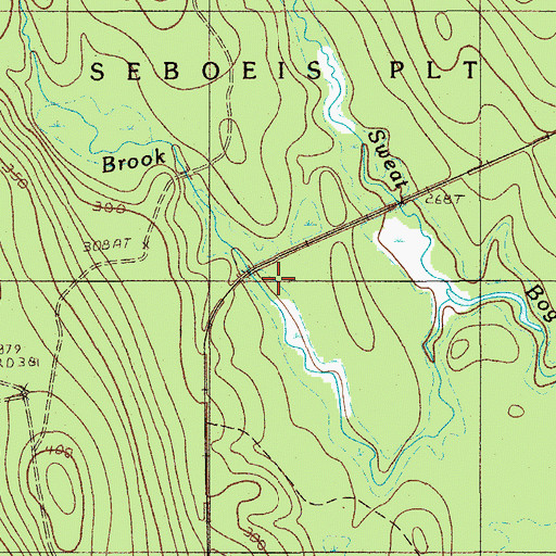 Topographic Map of Bog Brook, ME