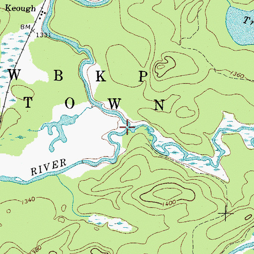 Topographic Map of Bog Brook, ME