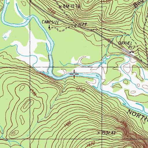 Topographic Map of Bog Brook, ME
