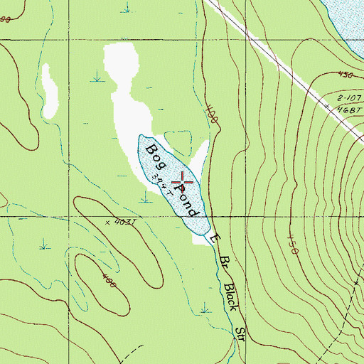Topographic Map of Bog Pond, ME