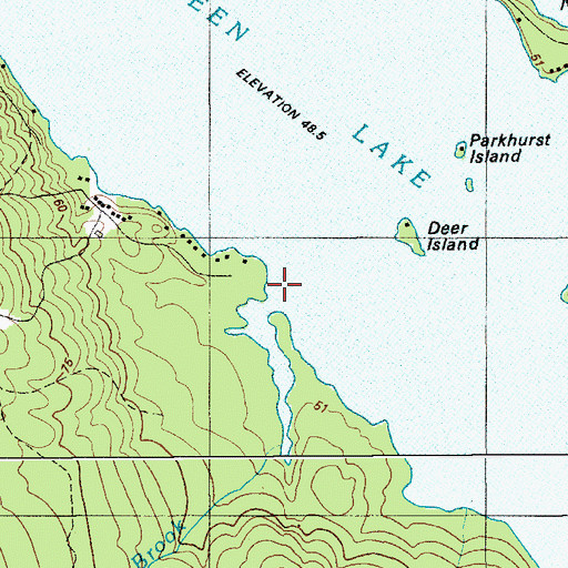 Topographic Map of Boggy Brook, ME