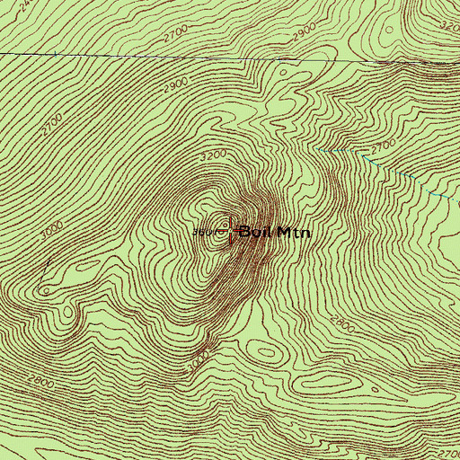 Topographic Map of Boil Mountain, ME