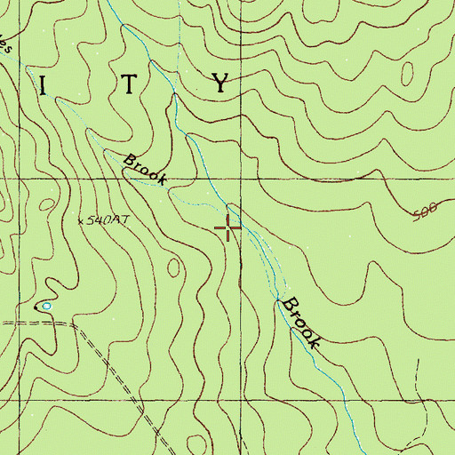 Topographic Map of Boles Brook, ME