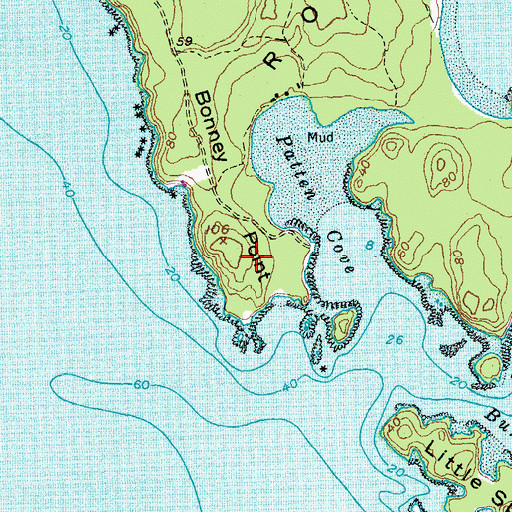 Topographic Map of Bonney Point, ME