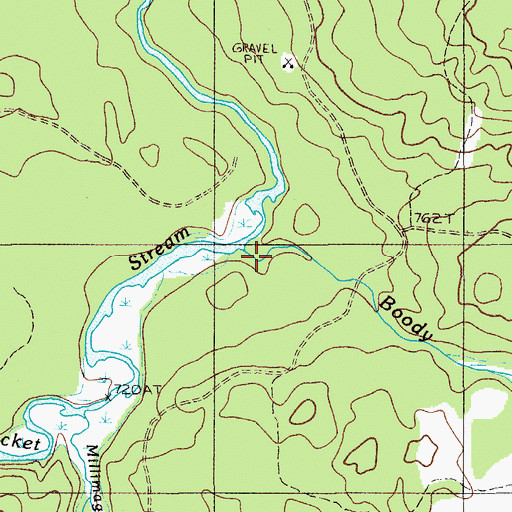 Topographic Map of Boody Brook, ME