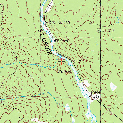 Topographic Map of Boody Brook, ME