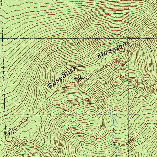 Topographic Map of Bosebuck Mountain, ME