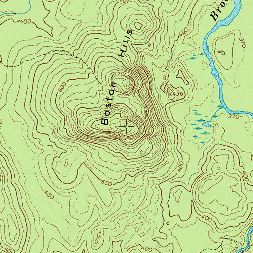 Topographic Map of Boston Hills, ME