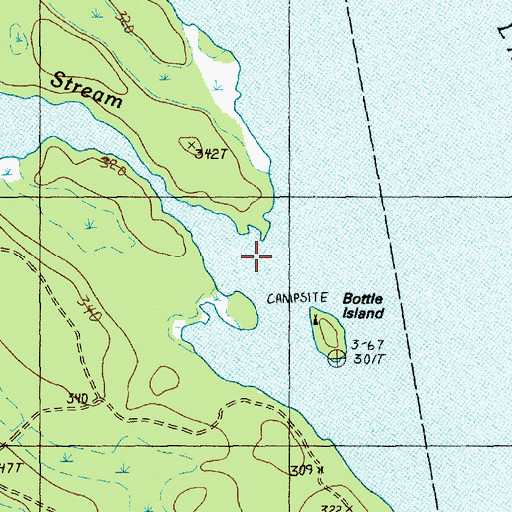 Topographic Map of Bottle Lake Stream, ME