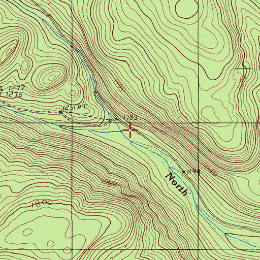 Topographic Map of Bouchers Camp, ME