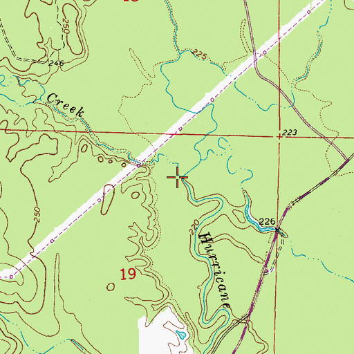 Topographic Map of White Oak Creek, AR