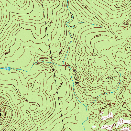 Topographic Map of Boundary Brook, ME
