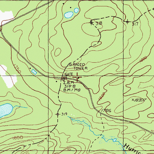 Topographic Map of Boundary Cottage, ME