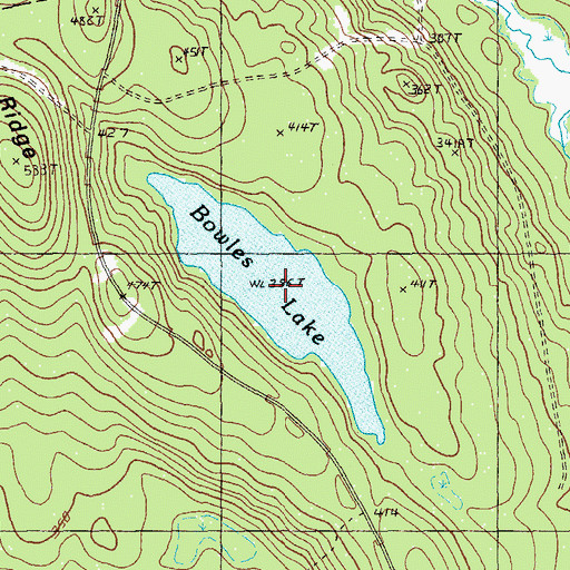 Topographic Map of Bowles Lake, ME