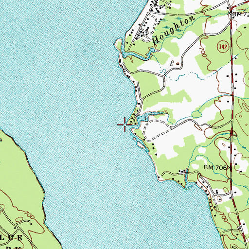 Topographic Map of Bowley Brook, ME