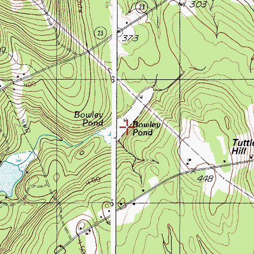 Topographic Map of Bowley Pond, ME