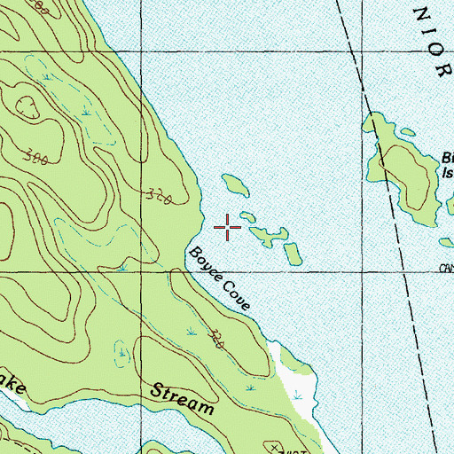 Topographic Map of Boyce Cove, ME