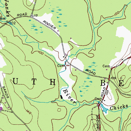 Topographic Map of Boyd Brook, ME
