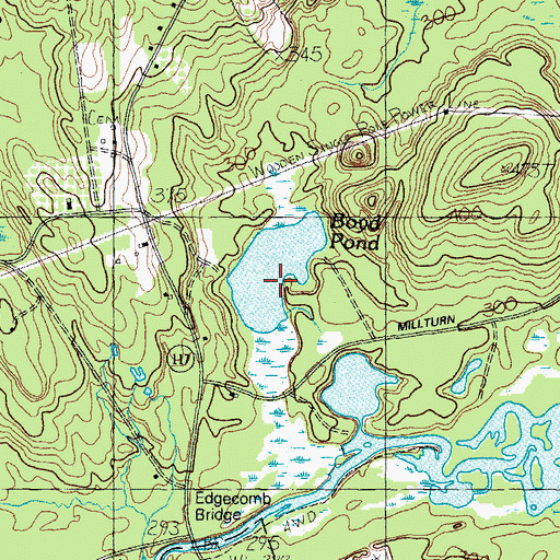Topographic Map of Boyd Pond, ME