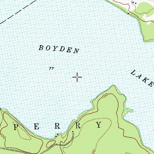 Topographic Map of Boyden Lake, ME