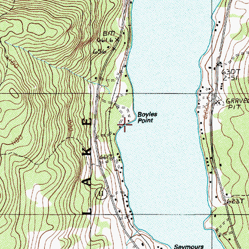 Topographic Map of Boyles Point, ME