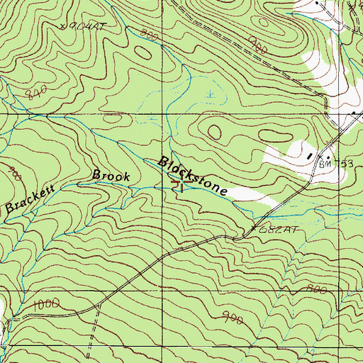 Topographic Map of Brackett Brook, ME