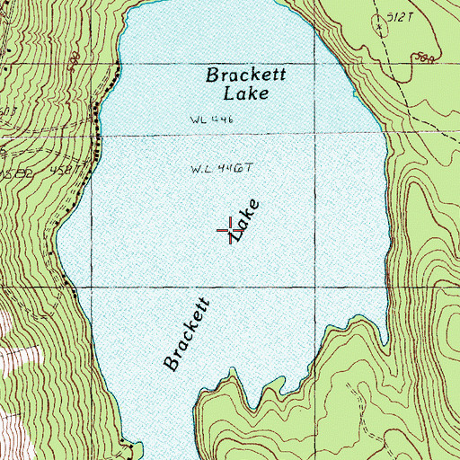 Topographic Map of Brackett Lake, ME