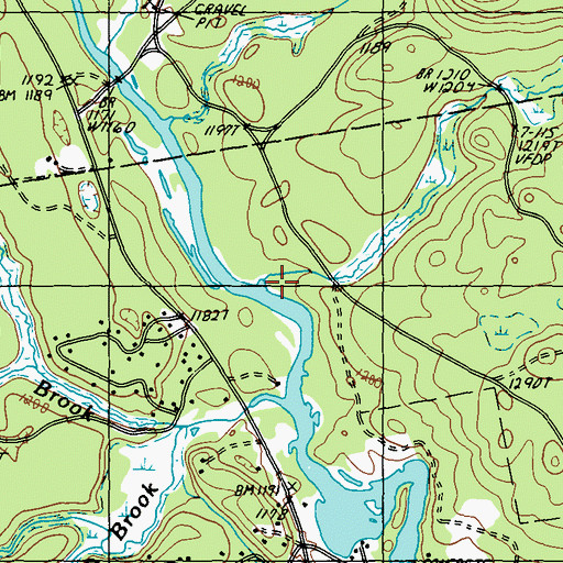 Topographic Map of Bradbury Brook, ME
