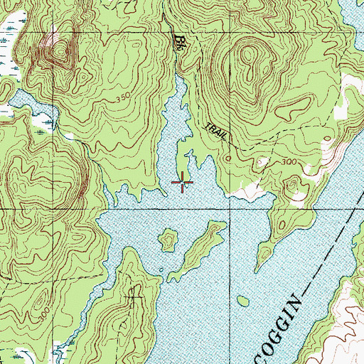 Topographic Map of Bradford Brook, ME