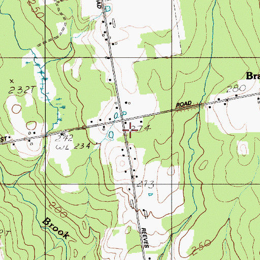 Topographic Map of Bradford High School, ME
