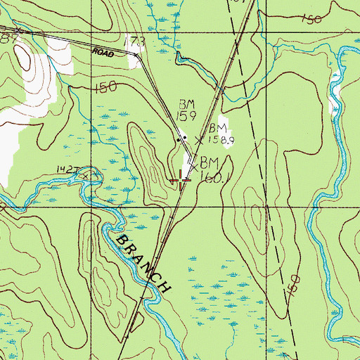 Topographic Map of Bradford Station, ME