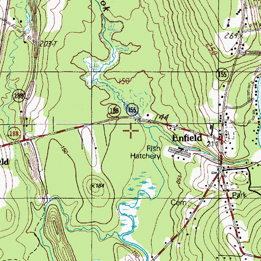 Topographic Map of Brady Brook, ME