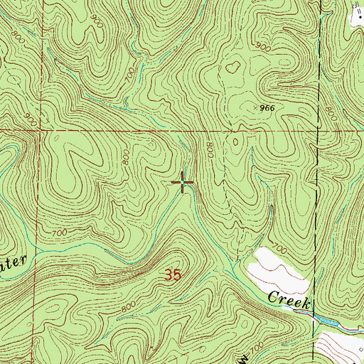Topographic Map of White Oak Hollow, AR