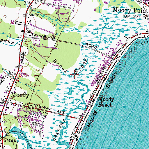 Topographic Map of Bragdon Brook, ME