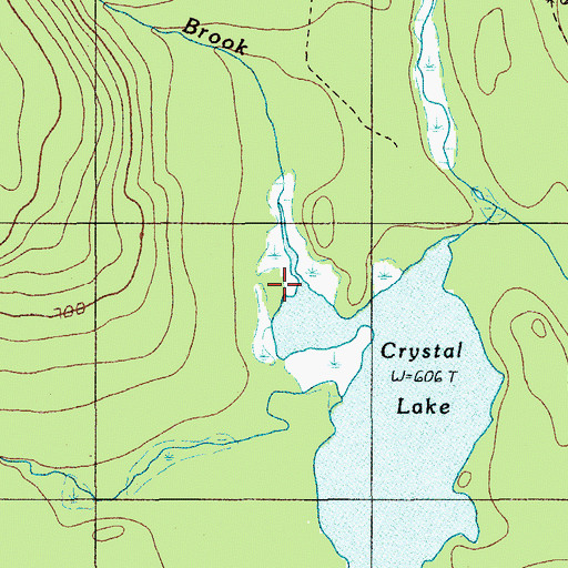 Topographic Map of Bragg Brook, ME