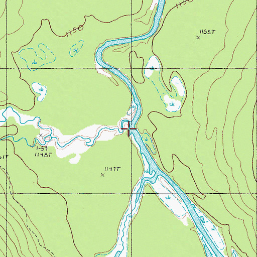 Topographic Map of Brailey Brook, ME