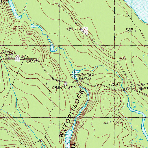 Topographic Map of Braley Brook, ME