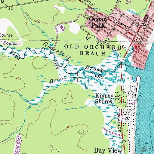 Topographic Map of Branch Brook, ME