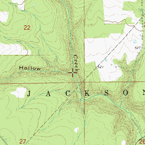 Topographic Map of White Oak Hollow, AR