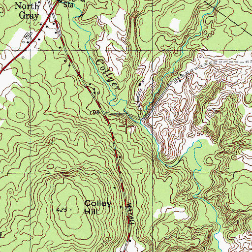 Topographic Map of Brandy Brook, ME