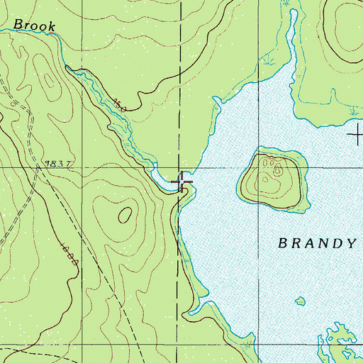 Topographic Map of Brandy Brook, ME