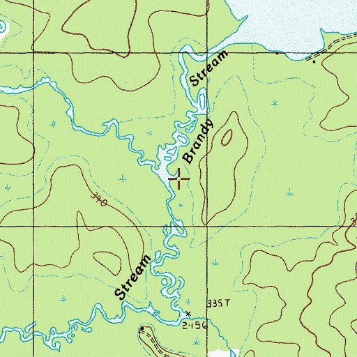 Topographic Map of Brandy Stream, ME