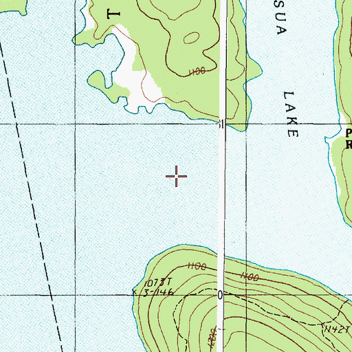 Topographic Map of Brassua Stream, ME